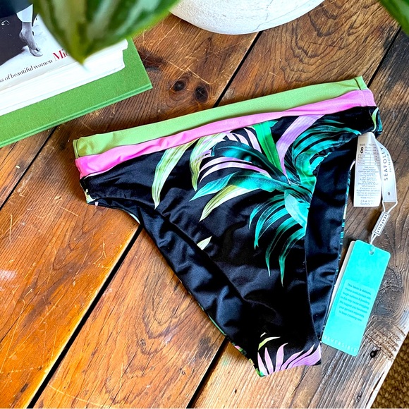 Seafolly Las Palms Hi Rise Bikini Bottoms - Picture 3 of 5